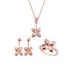 Harem Altın Dört Yaprak Gümüş Set GMS128