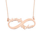 İki İsimli Sonsuzluk Gümüş Kolye GMS1283