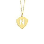 Harfli Madalyon Gümüş Kolye GMS1299