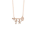 Harem Altın Harfli Sonsuz Aşkın Anahtarı Gümüş Kolye GMS1407