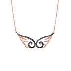 Harem Altın Taşlı Melek Kanadı Gümüş Kolye  GMS1556