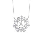 Harem Altın Kar Tanesi Harfli Gümüş Kolye  GMS1629