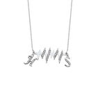 Harem Altın Zirkon Taşlı Nabız Harfli Gümüş Kolye GMS1644