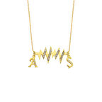 Harem Altın Zirkon Taşlı Nabız Harfli Gümüş Kolye GMS1646