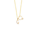 Harfli Tektaş Yüzük Gümüş Kolye GMS1722