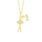 Balerin Harfli Gümüş Kolye GMS1746