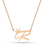 Gümüş Kral Tacı Harf Kolye GMS532