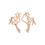 Biela Harfli Gümüş Küpe GMS544