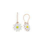 Mineli Papatya Gümüş Küpe  GMS609