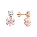 Sallantı Çiçek Gümüş Küpe  GMS639