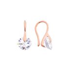 Sıkıştırma Taşlı Gümüş Küpe  GMS673