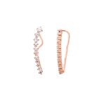 Harem Altın Sıra Taş Kıkırdak Gümüş Küpe  GMS676