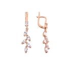 Yaprak Markiz Gümüş Küpe  GMS708