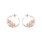 Yaprak Motifli Gümüş Küpe  GMS710