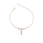 Bilyeli Yaprak Gümüş Halhal GMS783