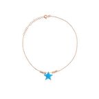 Yıldız Fosforlu Sedefli Gümüş Halhal GMS849