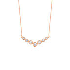 Harem Altın Su Yolu Rose Renk Gümüş Kolye  GMS99