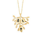 Sevgi Ağacı Aile Harfli Gümüş Kolye  GMS996