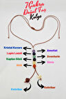 Doğal Taş 7 Çakra Kolye Kehribar, Akik, Sitrin, Kaplan Gözü, Aventurin, Lapis, Ametist, K.kuvars