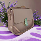 Pembe, Kadın, Özel Klipsli Gold Tokalı, Ayarlanabilir Uzun Askılı, Çapraz Omuz Çantası