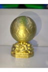İsime Özel Fıfa Ballon D'or Maketi Gold Kaplama 20 cm