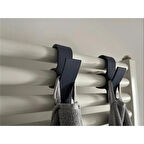 Havlupan Askısı 4 Adet Havlu ve Bornoz Askılık Siyah