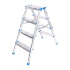 4+4 ÇİFT BASAMAKLI ALÜMİNYUM METAL MERDİVEN YÜKSEKLİK = 92CM BAŞ GENİŞLİK = 8CM (5332)