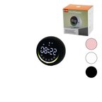 DİJİTAL SAAT - BLUETOOTH WİRELESS MİNİ HOPARLÖR SPEAKER USB ŞARJLI - IŞIKLI 5W PL-4652 (5332)