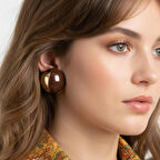 Vintage Düğme Küpe