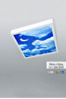 1x1-tekli-tavana Yapışık Led Panel-54w-sıva Üstü-kolay Montaj-bulutlu Ay- Led
