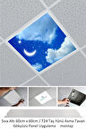 Asma Tavan-60cmx60cm-sıva Altı-54w-6500 K-beyaz-led Panel-led Armatür-taş Yünü Asma Tavan- Led