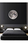 Moon,led Aplik,30cm Çap Led 25watt, Modern,duvar Aplik,led, Yatak Odası Aplik,yatak Başı Aplik, New