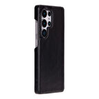 Samsung Galaxy S25 Ultra Uyumlu, Hakiki Deri, El Yapımı Arka Kapak, Kömür Siyah