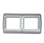 KELEBEK METALİK GRİ 2Lİ ÇERÇEVE METESAN