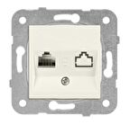 KARRE KREM 1RJ45 DATA PRİZİ (2ADET) VİKO