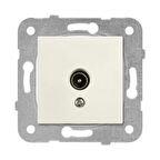 KARRE KREM TV PRİZİ GEÇİŞLİ 12DB (6ADET) VİKO