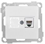 CANDELA BEYAZ MEK+TUŞ 1RJ12 TELEFON PRİZİ (6ADET) MUTLUSAN