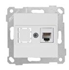 RİTA BEYAZ MEK+TUŞ 1RJ12 TEL.PRİZİ (6ADET) MUTLUSAN