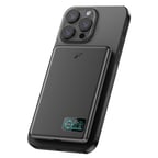 Pw595 5.000 Mah Dijital Göstergeli 20w Type-c Ve 15w Kablosuz Şarj Pd Hızlı Şarj Magsafe Powerbank - Siyah