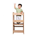 Çocuk kulesi - Öğrenme Kulesi- Yükseklik Ayarlı Basamak Merdiven - MDF - Ceviz