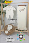 Müslin Yeni Doğan 4Katlı Organik %100Pamuk Kişiye Özgü Nakışlı Hastane Çıkış Seti (Dal Modell-2)