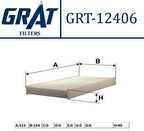Grat 12406 Kabin Filtresi C5 1.6 HDI 2.0 HDI 04-P407 1.6 HDI 2.0 HDI 05-407 Coupe 04- 6479.04
