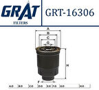 Grat 16307 Mazot Filtresi H100-Starex 98-08-Mitsubishi L300-L199 MB220900