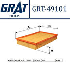 Grat 49101 Hava Filtresi Volvo S60-V70-XC70 S80 02-05 9454647