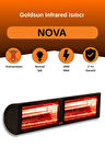 Goldsun Nova 4000 Watt GSN40 Kumandasız Elektrikli İnfrared Isıtıcı-Siyah