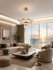 GUSTO LİGHTİNG ELİZAN TEKLİ GOLD LED SARKIT AVİZE,3 RENK YANABİLEN MODERN AVİZE,SALON LED AVİZE