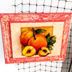 Meyve Tasarımlı 3 Boyutlu Rolyef Ahşap Tablo