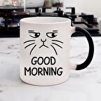 Good Morning Kedi Tasarımlı Sihirli Kupa