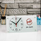 Firmalara Özel Logolu Masa Üstü Cam Saat