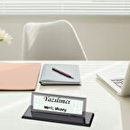 Yazılımcılara Özel Tasarımlı Kristal Masa İsimliği